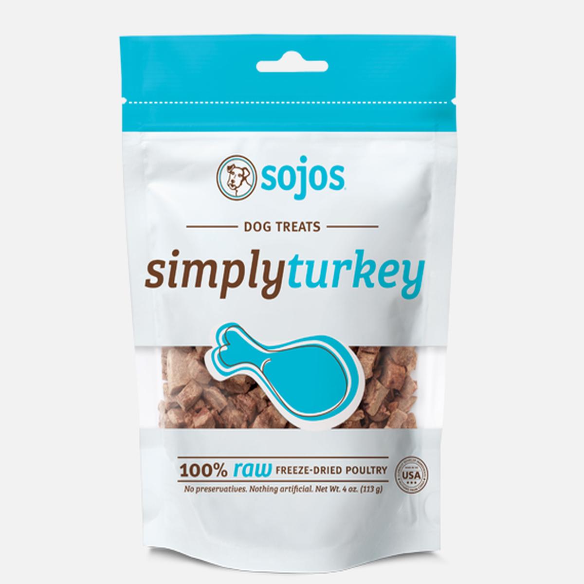 Sojos Simply Turkey Dog Treats, 4 Oz - 2 Pack