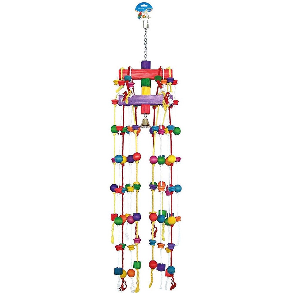 Carrousel Rope With Colourful Cubes & Bell 38cm