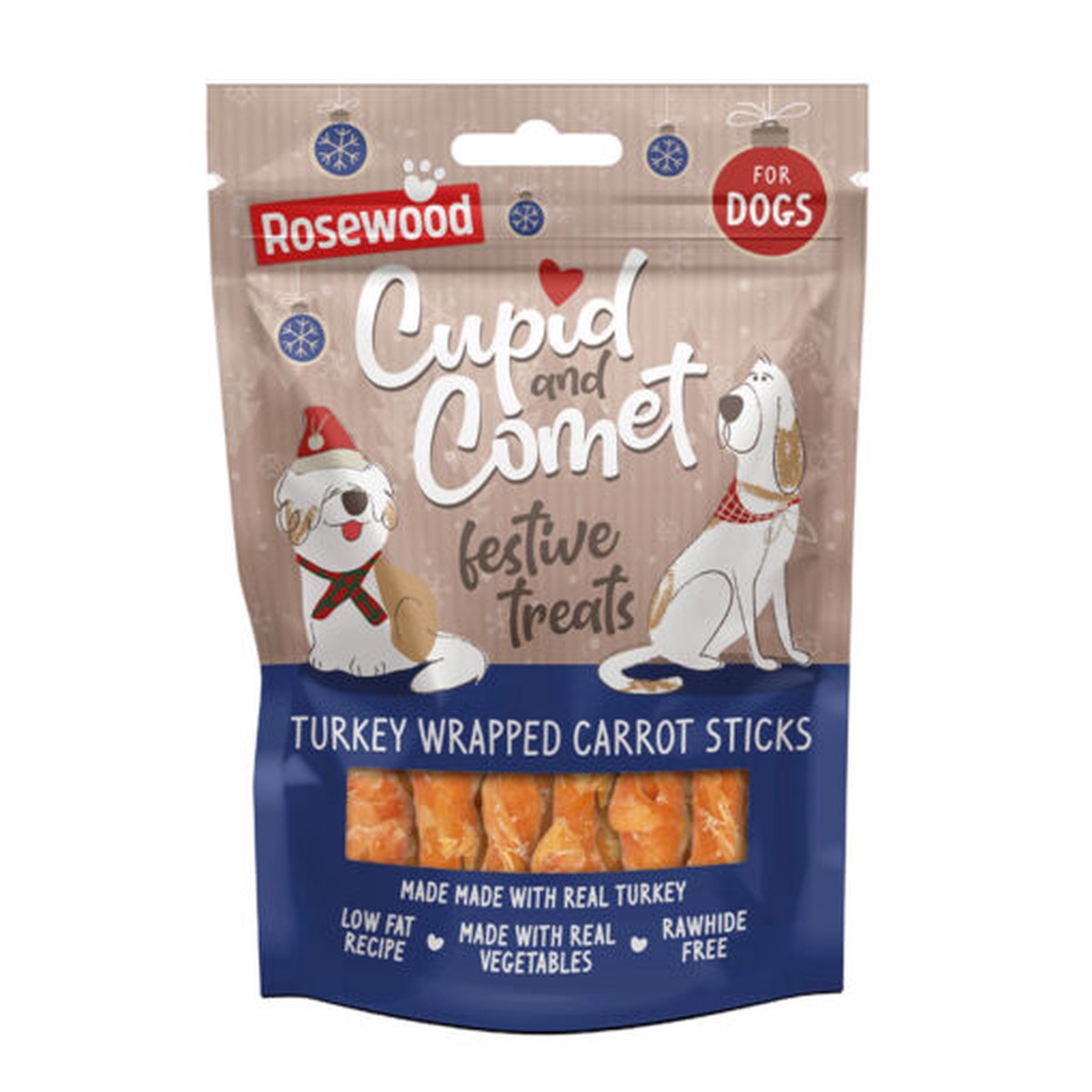 Rosewood TURKEY WRAPPED CARROT TWIST DOG TREATS 10