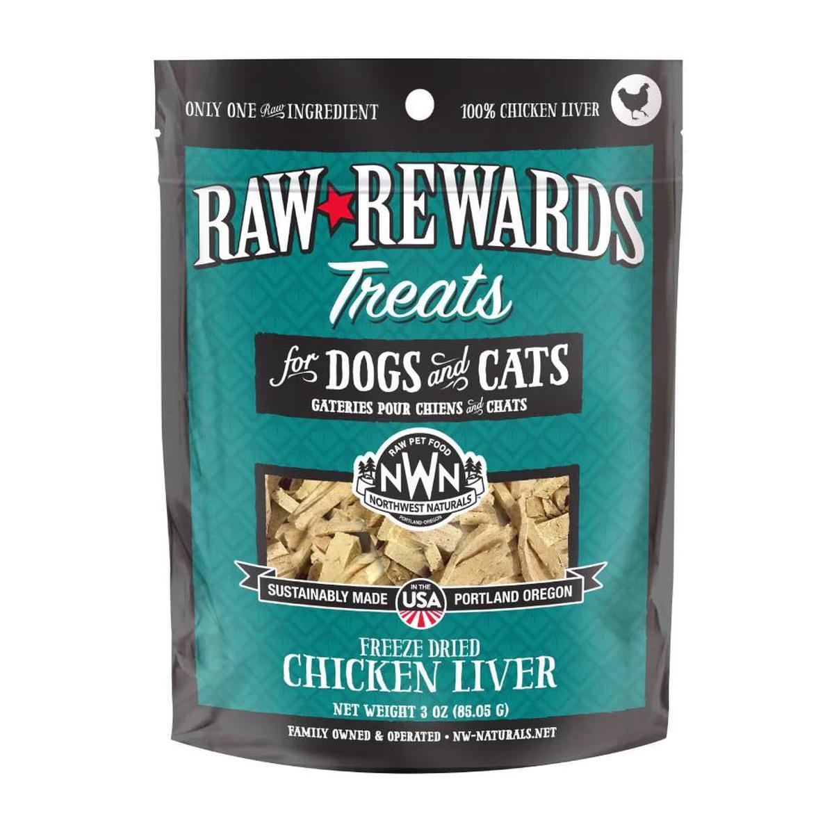 '25% OFF (Exp 16Aug26)': Northwest Naturals Raw Rewards Chicken Liver Freeze-Dried Dog & Cat Treats