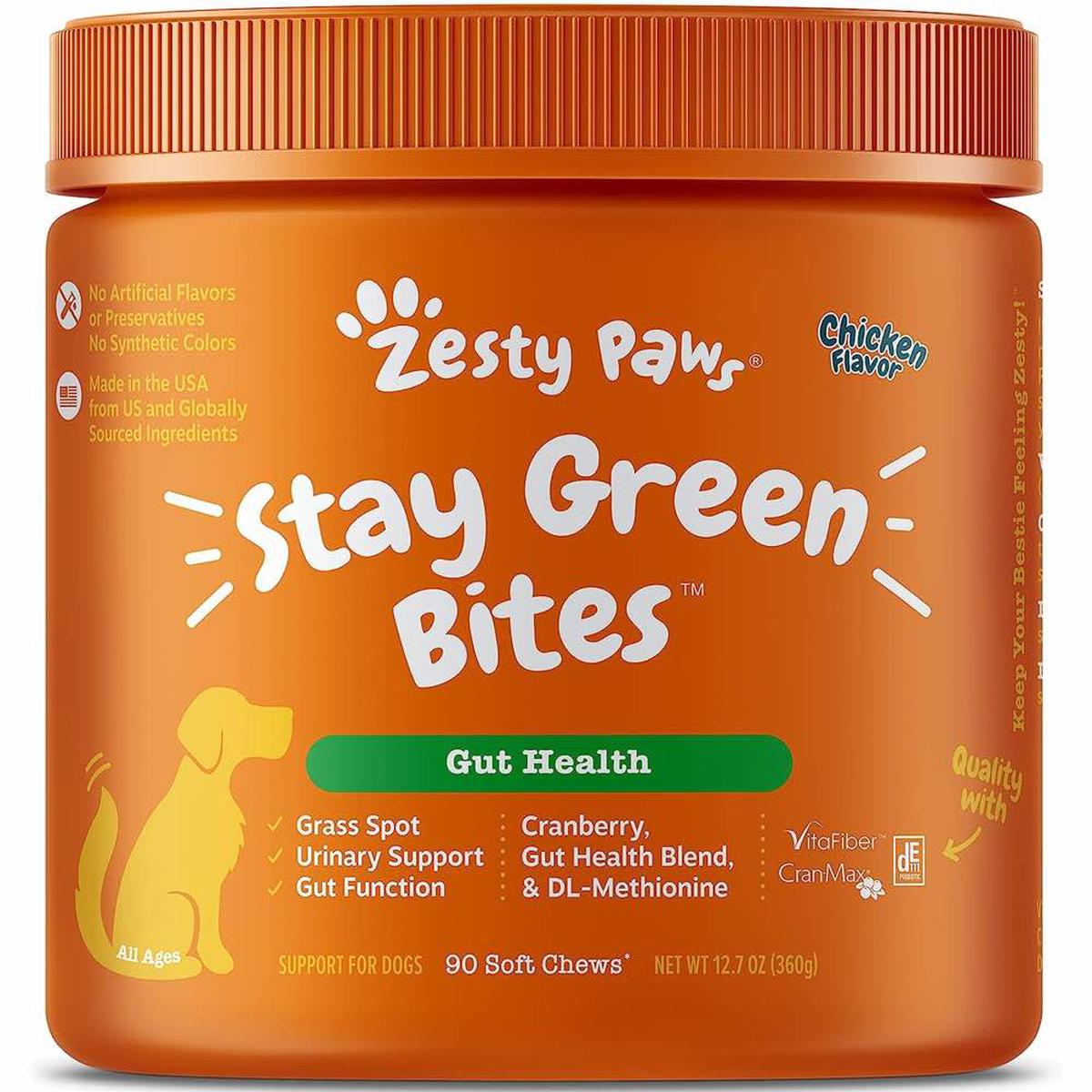 '$40 OFF (Exp Jul26)': Zesty Paws Stay Green Bites Chicken Flavor Dog Supplement Chews 90ct